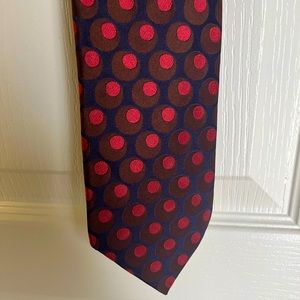 Red & Brown 100% Silk Tie